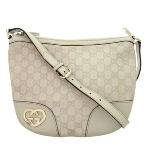 GUCCI White Leather Love Shoulder Bag